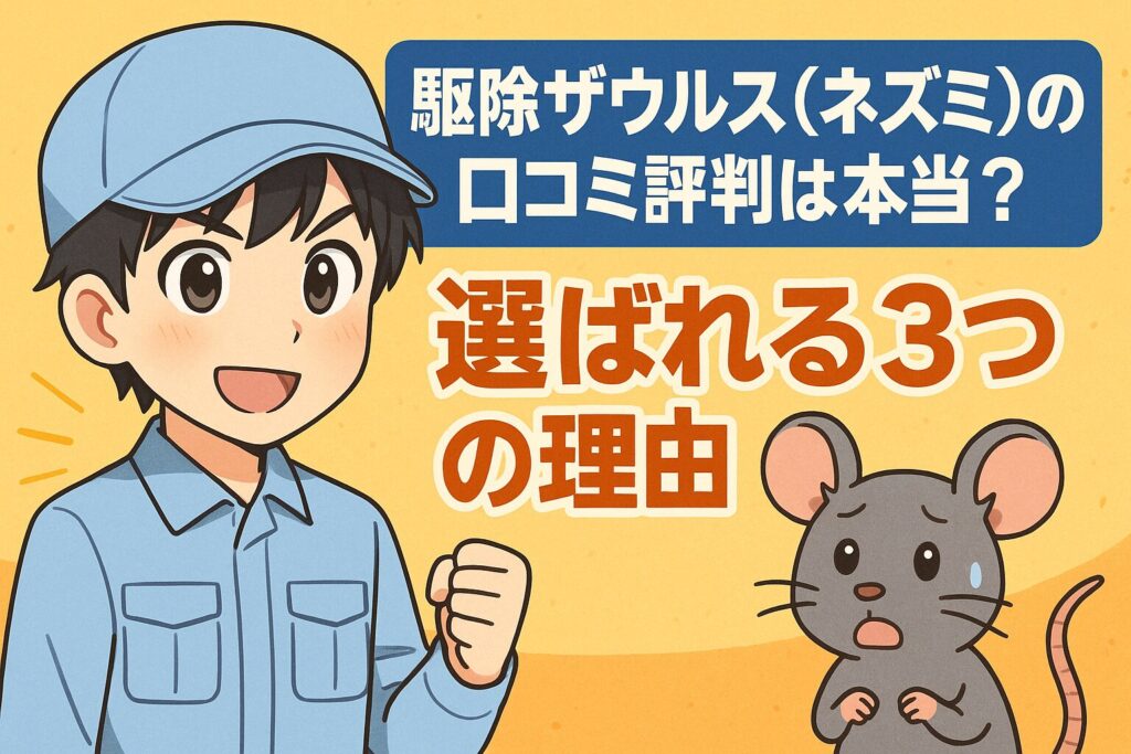 駆除ザウルス(ネズミ)の口コミ評判は本当？選ばれる3つの理由