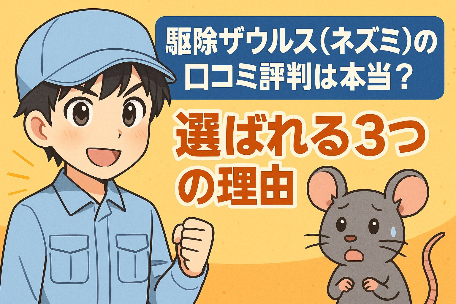 駆除ザウルス(ネズミ)の口コミ評判は本当?選ばれる3つの理由