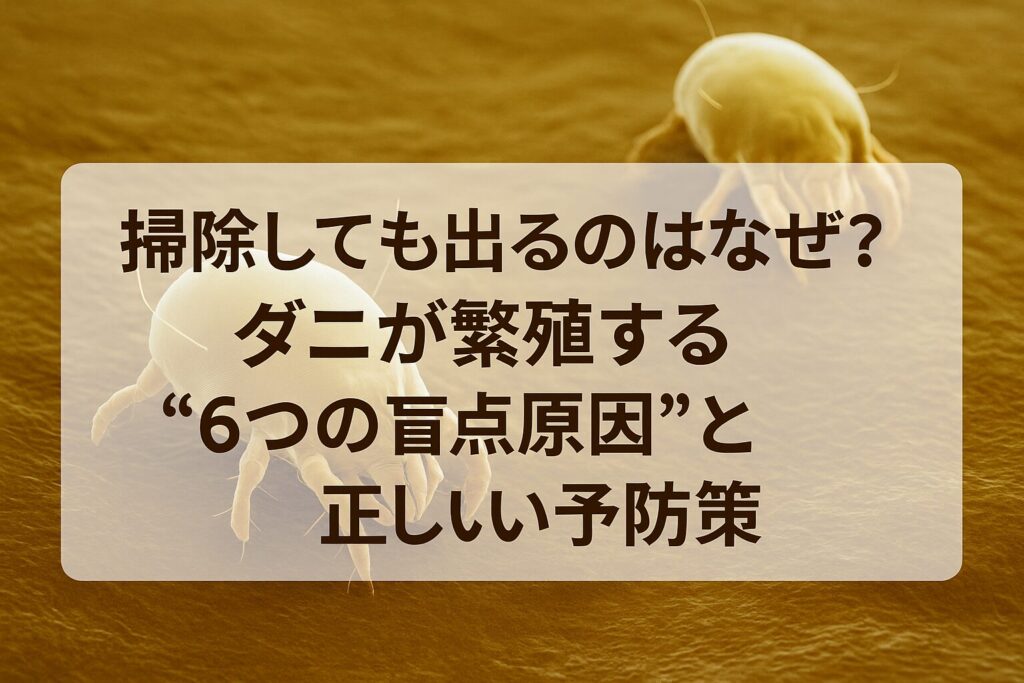 掃除しても出るのはなぜ？ダニが繁殖する“6つの盲点原因”と正しい予防策