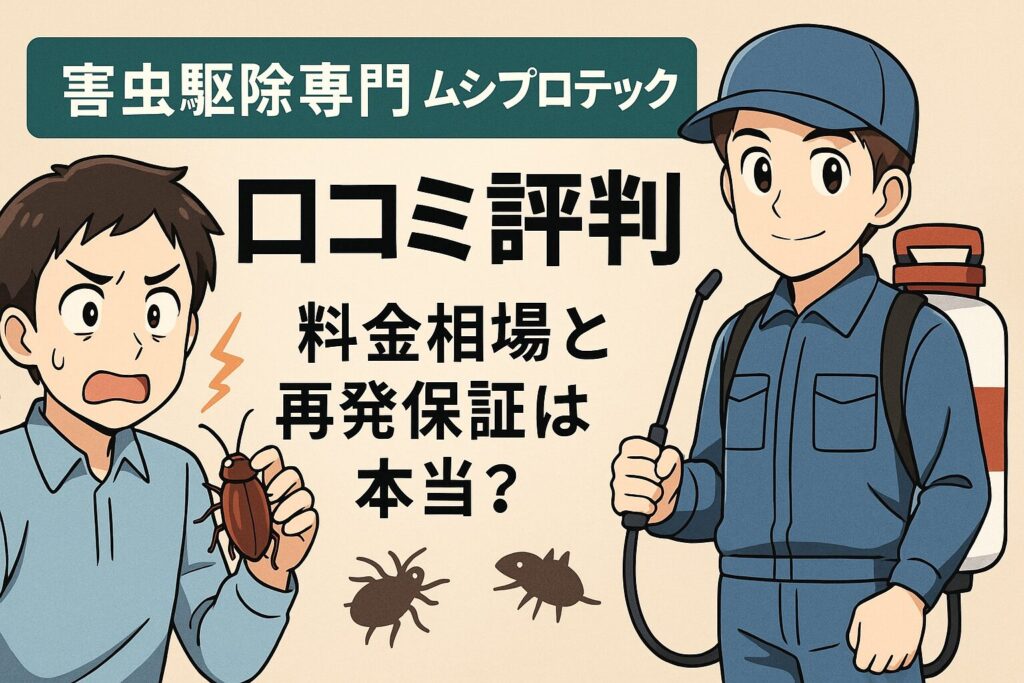 害虫駆除専門ムシプロテックの口コミ評判｜料金相場と再発保証は本当？