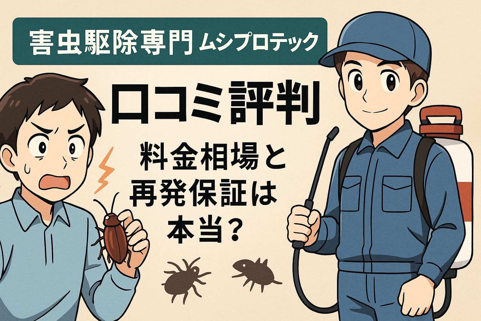 害虫駆除専門ムシプロテックの口コミ評判|料金相場と再発保証は本当?