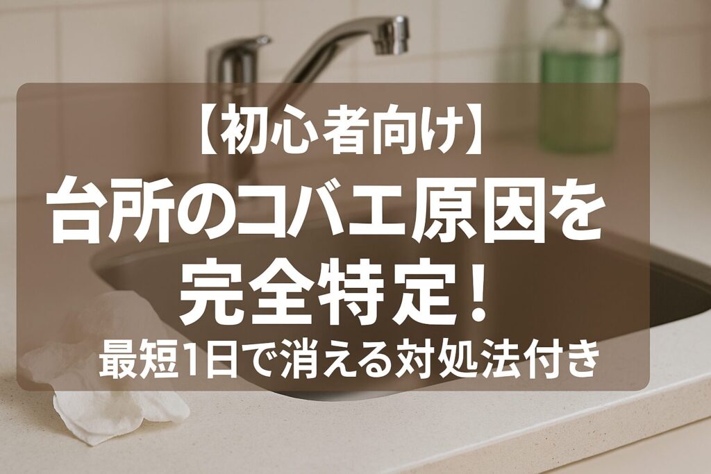 【初心者向け】台所のコバエ原因を完全特定！最短1日で消える対処法付き