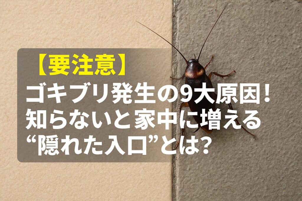 【要注意】ゴキブリ発生の9大原因！知らないと家中に増える“隠れた入口”とは？