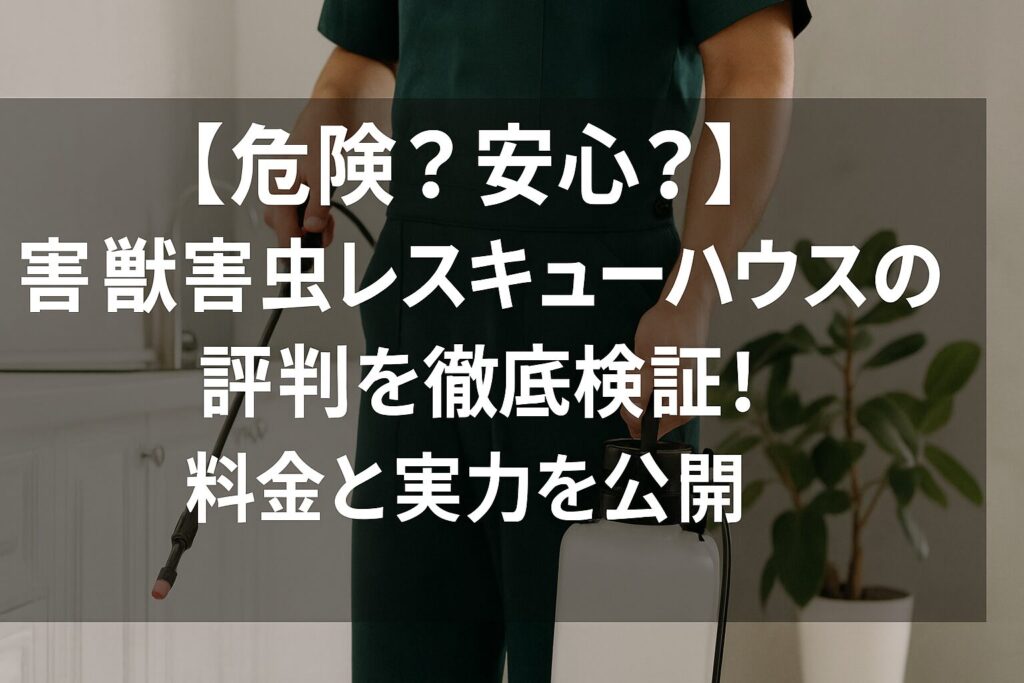 【危険？安心？】害獣害虫レスキューハウスの評判を徹底検証！料金と実力を公開