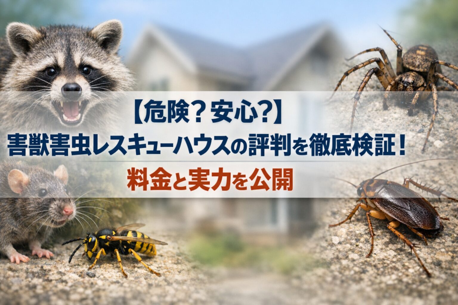【危険？安心？】害獣害虫レスキューハウスの評判を徹底検証！料金と実力を公開