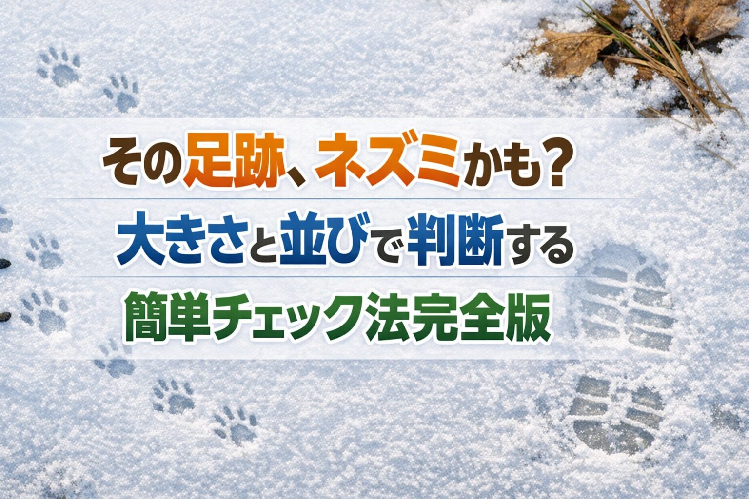 その足跡、ネズミかも?大きさと並びで判断する簡単チェック法完全版