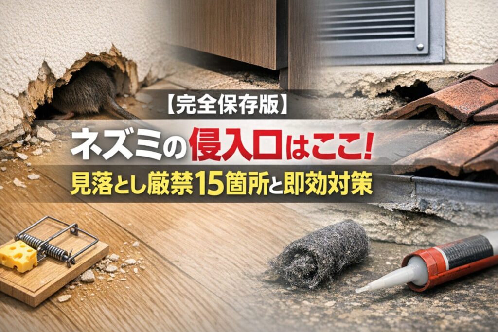 【完全保存版】ネズミの侵入口はここ！見落とし厳禁15箇所と即効対策