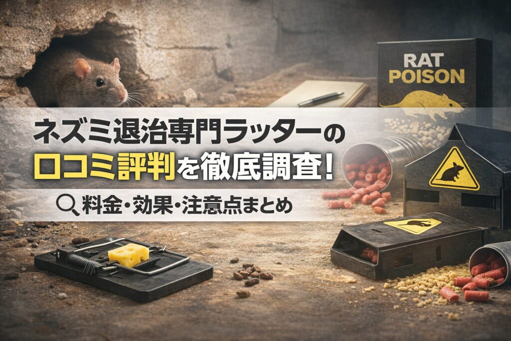 ネズミ退治専門ラッターの口コミ評判を徹底調査！｜料金・効果・注意点まとめ