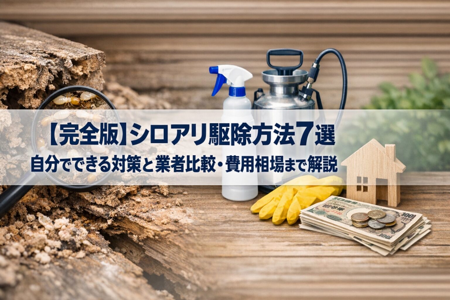 【完全版】シロアリ駆除方法7選｜自分でできる対策と業者比較・費用相場まで解説