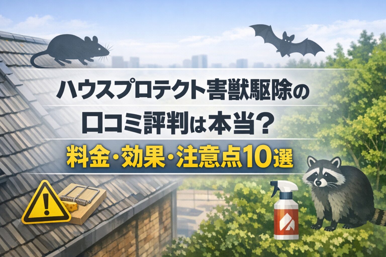 ハウスプロテクト害獣駆除の口コミ評判は本当？料金・効果・注意点10選