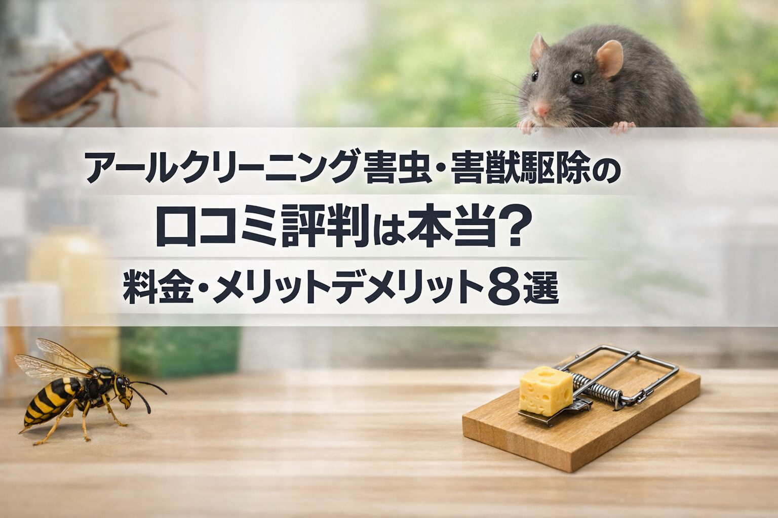 アールクリーニング害虫・害獣駆除の口コミ評判は本当？料金・メリットデメリット8選
