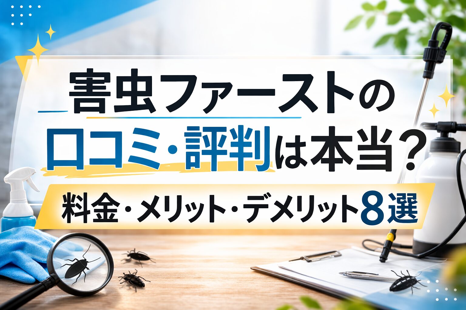 害虫ファーストの口コミ・評判は本当？｜料金・メリット・デメリット8選