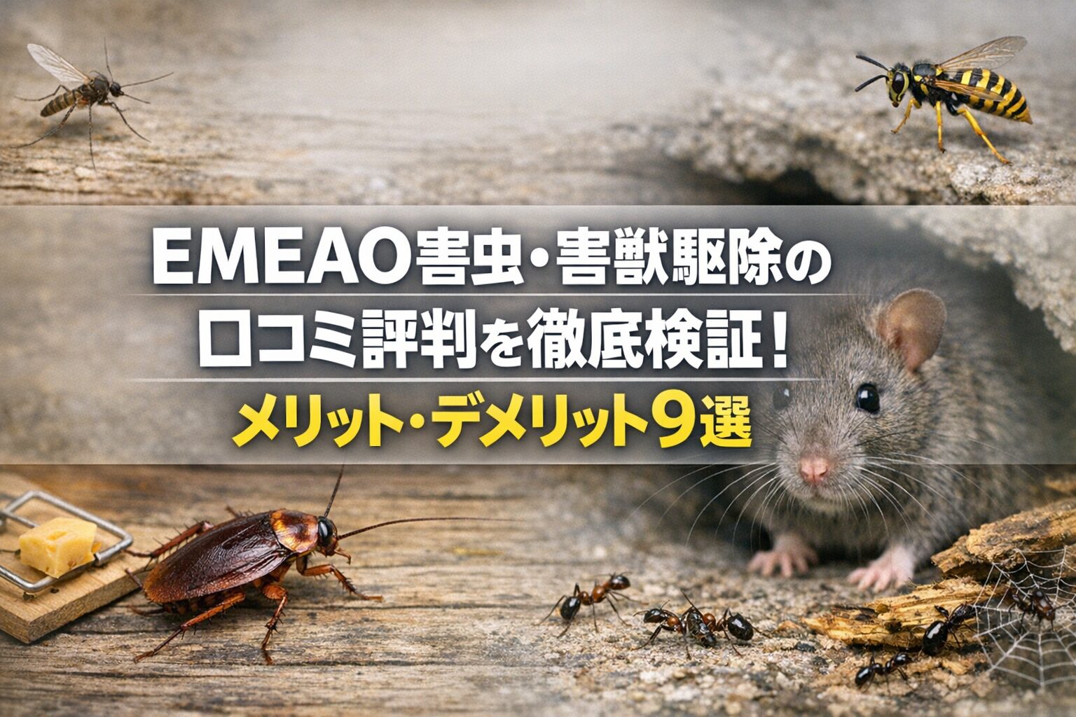 EMEAO害虫・害獣駆除の口コミ評判を徹底検証！メリット・デメリット9選